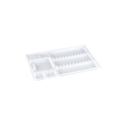 PLATEAUX JETABLES 18x28CM AVEC COMPARTIMENT