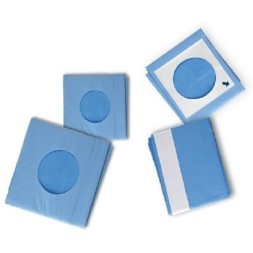 CHAMPS STERILES TROUES ADHESIFS - 75 x 90 CM