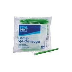 POMPES A SALIVE VERTE 12.5CM EMB FIXE X100 OMNIDENT 19562