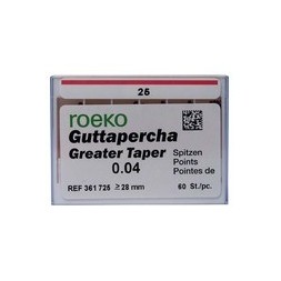GUTTA GREATER TAPER 4% N° 25 ROEKO BTE DE 60 REF 361725