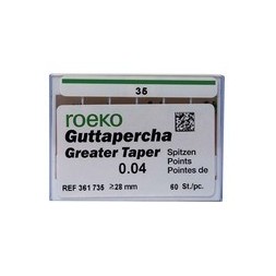 GUTTA GREATER TAPER 4% N° 35 ROEKO BTE DE 60 REF 361735