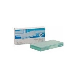 PLAQUE DE VERRE 15 X 7.5CM LISSE 2 COTES BECHT 722 L UNIT 