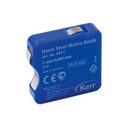 MATRICE BANDE METAL 0.045 3 M X 7 MM HAWE 499C