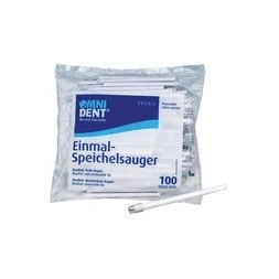 POMPES A SALIVE BLANCHE 12.5CM EMB DETAC. X100 OMNIDENT 86533