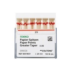 PTES PAPIER GREATER TAPER 0.06 ISO 025 REF 60019031 PAR 100