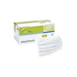 MASQUES ELASTIQUE BLANC X50 3 PLIS SMARTDENT 111213