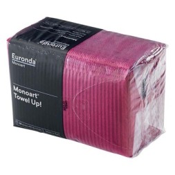 SERVIETTES PLASTIFIEES BORDEAU X500 33X45CM EURONDA 21810414