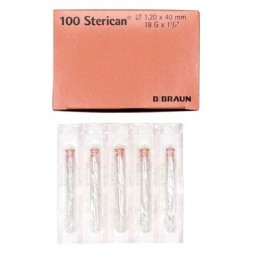 STERICAN AIGUILLES X 100 ROSE G18 Ø1.2X40 MM BRAUN 4665120