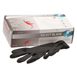 GANTS  LATEX SANS PDR NOIR LARGE SELECT BLACK