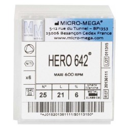 HERO 642 METAL N° 25 L21MM 6% X6 MICRO MEGA REF 20136111 