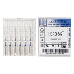 HERO 642 METAL N° 30 L25MM 2% X6 MICRO MEGA REF 20136103