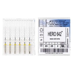 HERO 642 METAL N°20 L25MM 2% X6 MICRO MEGA REF 20136101