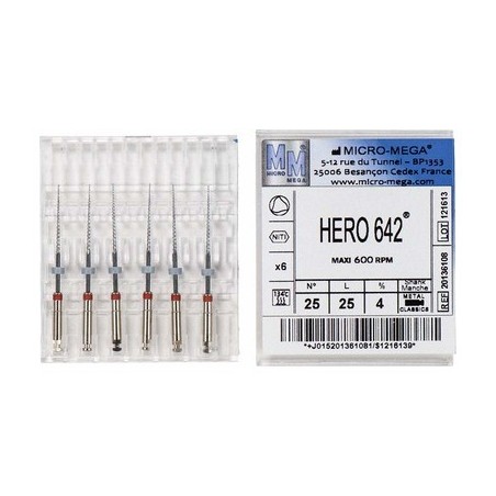 HERO 642 METAL N° 25 L25MM 4% X6 MICRO MEGA REF 20136108 