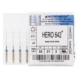 HERO 642 METAL N° 30 L21MM 2% X6 MICRO MEGA REF 20136116
