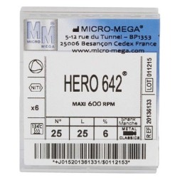 HERO 642 METAL N° 25 L25MM 6% X6 MICRO MEGA REF 20136133