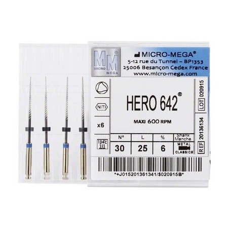 HERO 642 METAL N° 30 L25MM 6% X6 MICRO MEGA REF 20136134 