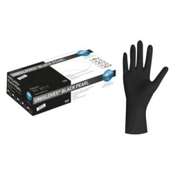 GANTS NITRILE NOIR TAILLE XS X100 BLACKPEARL UNIGLOVES 3801