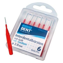 BROSSES INTERDENTAIRES OMNI A VEC MANCHE ROUGE MEDIUM PA 6
