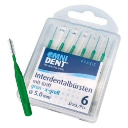 BROSSETTES INTERDENTAIRES X 6 VERT X-GROS OMNIDENT 12336 