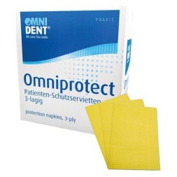 SERVIETTES PLASTIFIEES JAUNES