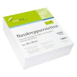 SERVIETTE DE CRÊPE HUMIDE SMA RT 34X38CM PA 1000 