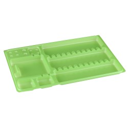 PLATEAUX JETABLES A COMPARTIMENT - VERTS