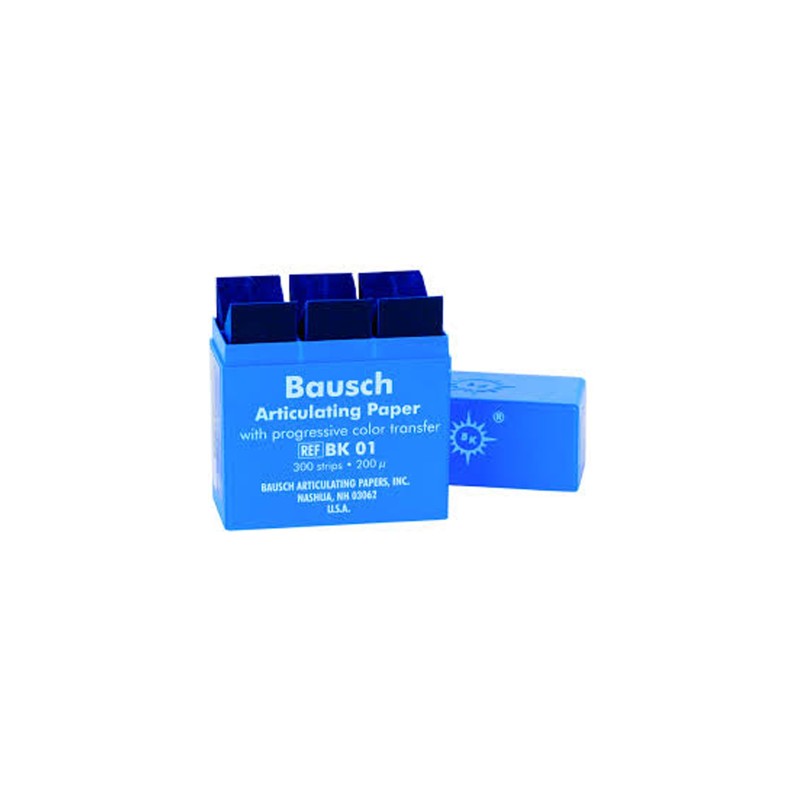 Bausch – papier articulé dentaire BK01 BK02, 200 bandes, avec