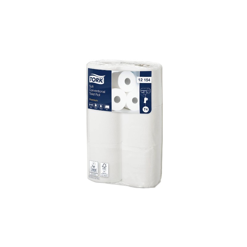 PAPIER TOILETTE TORK PREMIUM PAR 96 ROULEAUX 2 PL REF 12134