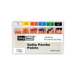 POINTES GUTTA ISO 4% ASSORTIES 15-40 X60 DIADENT ML 158-691