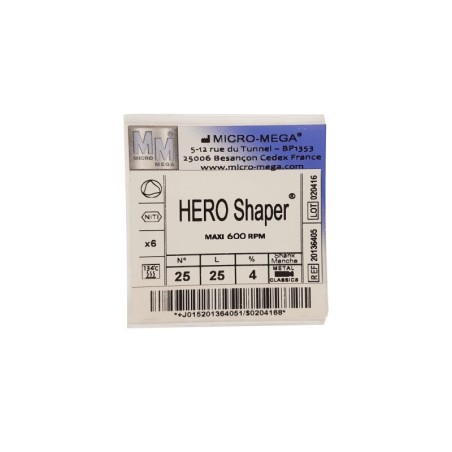HERO SHAPER MM N° 25 25MM 6% LE JEU DE 6 REF 20136411