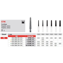 FRAISE DIAMANT FG X5 VERTE G 879K.314.018 EDENTA