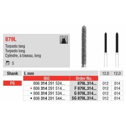 FRAISE DIAMANT FG X5 NOIRE S G879L.314.014 EDENTA