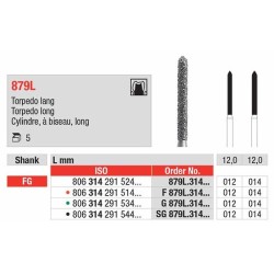 FRAISE DIAMANT FG X5 NOIRE S G879L.314.014 EDENTA