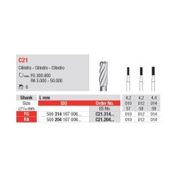 FRAISES CARBURE C21-014 X5 POUR CA EDENTA C21.204.014