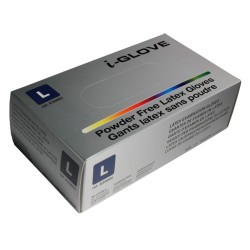 GANTS I-GLOVE LATEX TAILLE L NON POUDRES X100 REF E20004