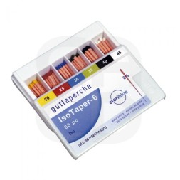 POINTES GUTTA ISOTAPER 6% ASS. 20-45 X60 STERIBLUE PG6TPASS