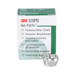 3M™ Iso-Form™, Couronnes provisoires en étain argent pour molaires permanentes,  L-67 