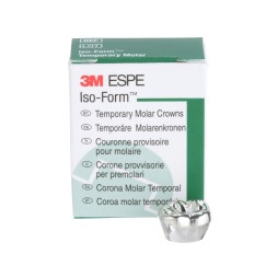 3M™ Iso-Form™, Couronnes provisoires en étain argent pour molaires permanentes,  L-60