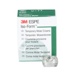 3M™ Iso-Form™, Couronnes provisoires en étain argent pour molaires permanentes,  U-77 