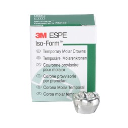 3M™ Iso-Form™, Couronnes provisoires en étain argent pour molaires permanentes,  L-66 