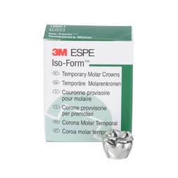 3M™ Iso-Form™, Couronnes provisoires en étain argent pour molaires permanentes,  U-60 