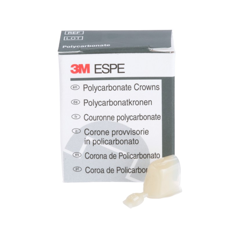 3M™ Couronnes provisoires en polycarbonate  pour dents antérieures et prémolaires, P-50 